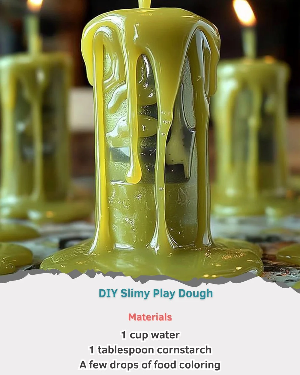 Colorful DIY slimy play dough in various colors for children's play.