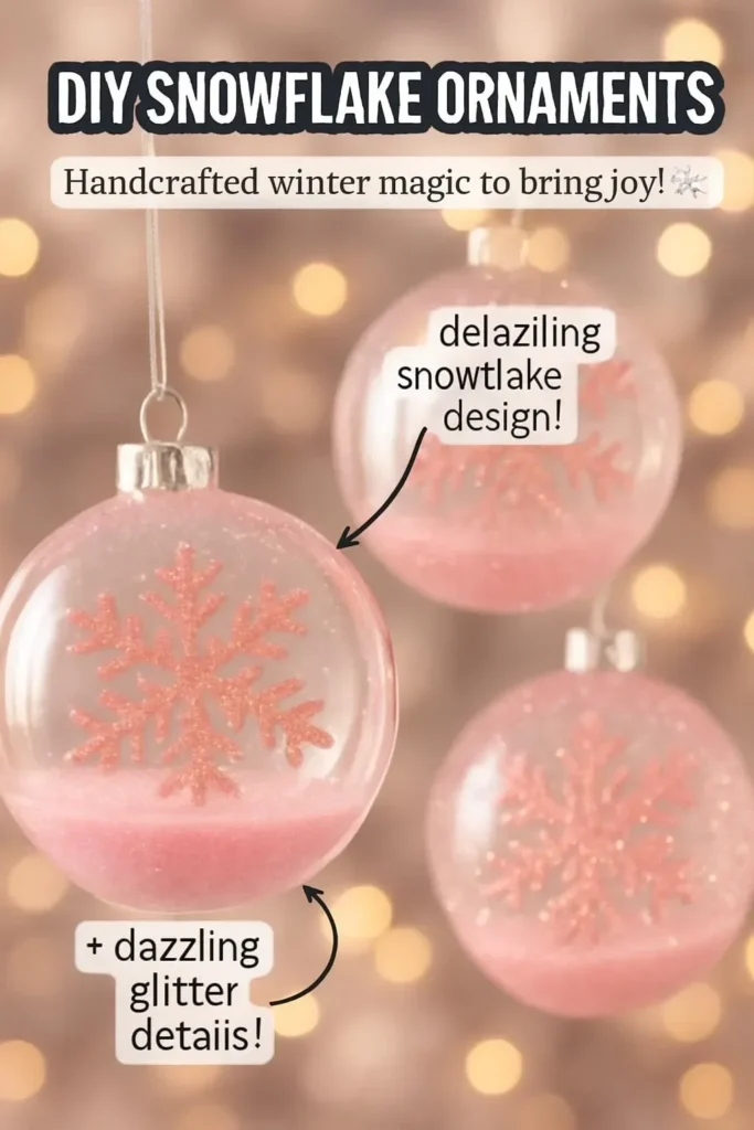 Handcrafted DIY snowflake ornaments for holiday decoration
