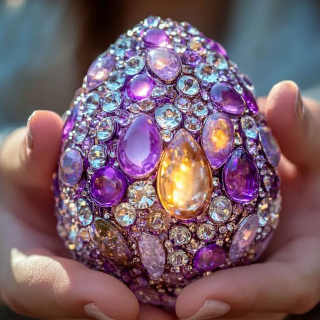 Colorful and intricately designed dragon eggs displayed in a fantasy setting.