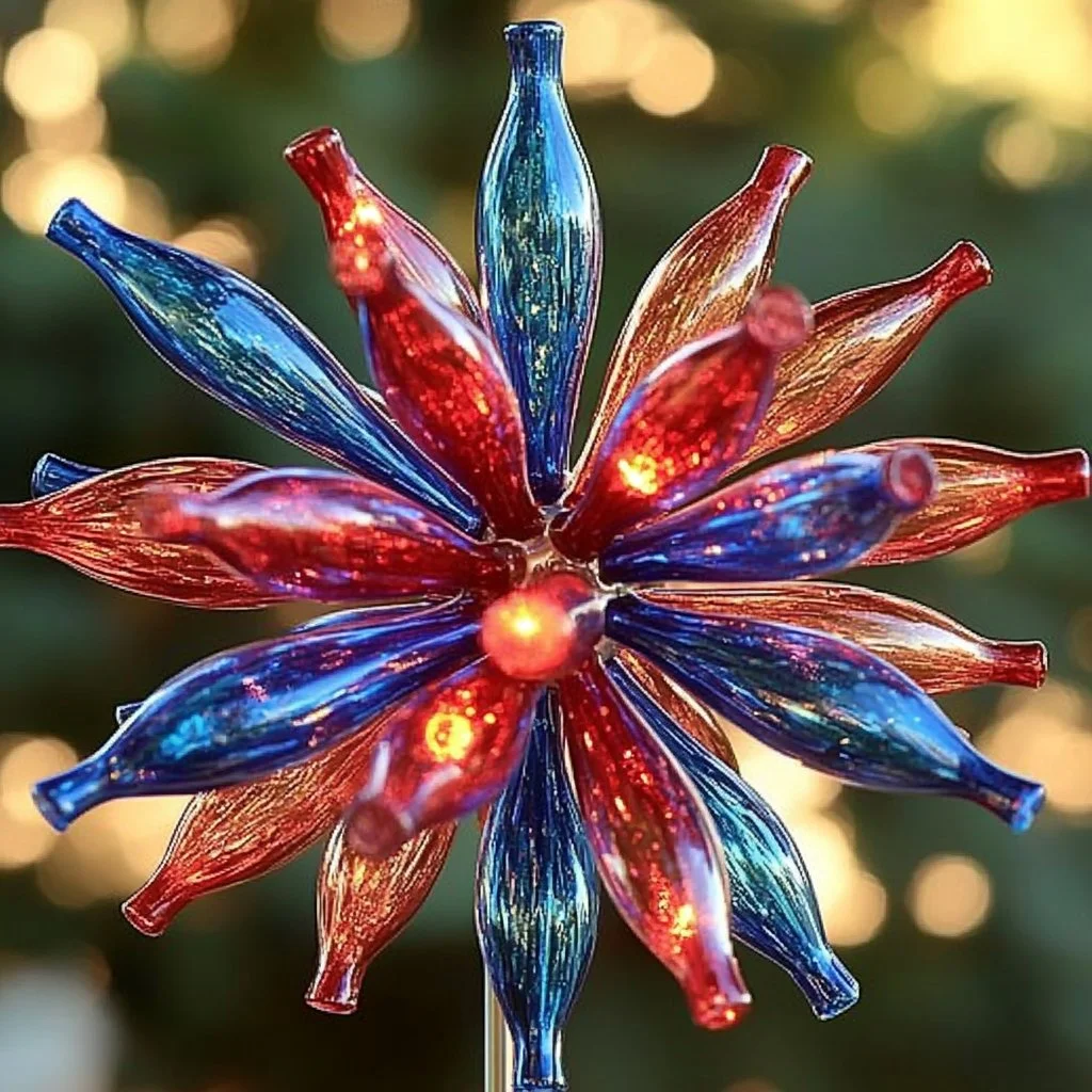 Colorful Firework Resin Suncatcher casting vibrant sunlight patterns