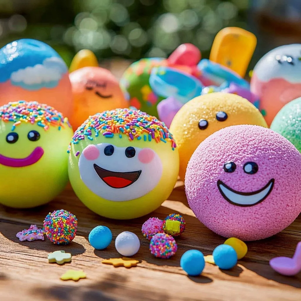 Colorful DIY stress balls made at home for stress relief and relaxation.