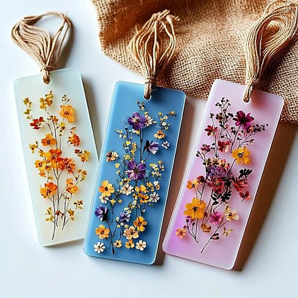 Colorful DIY Shaker Bookmarks with glitter for a magical reading experience.