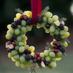 A variety of homemade bird feeders hanging in a garden for attracting birds.