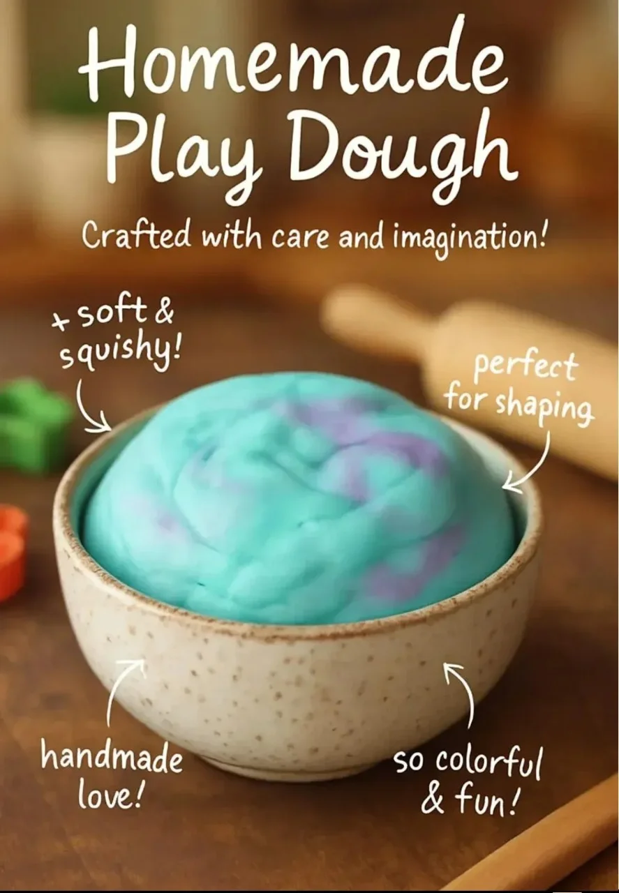 Colorful homemade play dough created with natural ingredients for kids' fun