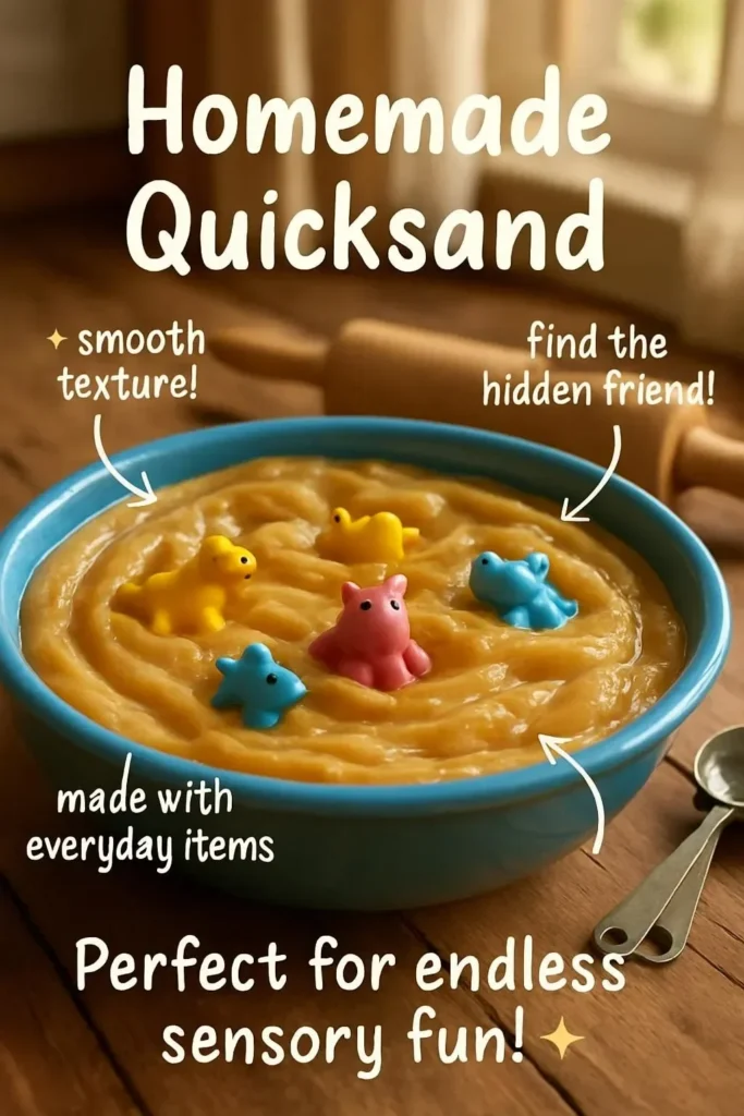 Container of homemade quicksand created for science experiments