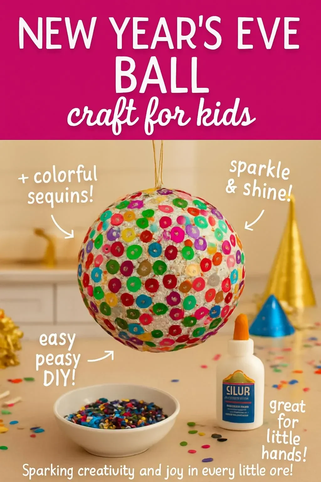 Creative Nochevieja para Niños celebration ideas for New Year's Eve activities.