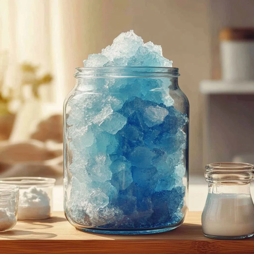 Creating instant hot ice with baking soda and vinegar experiment