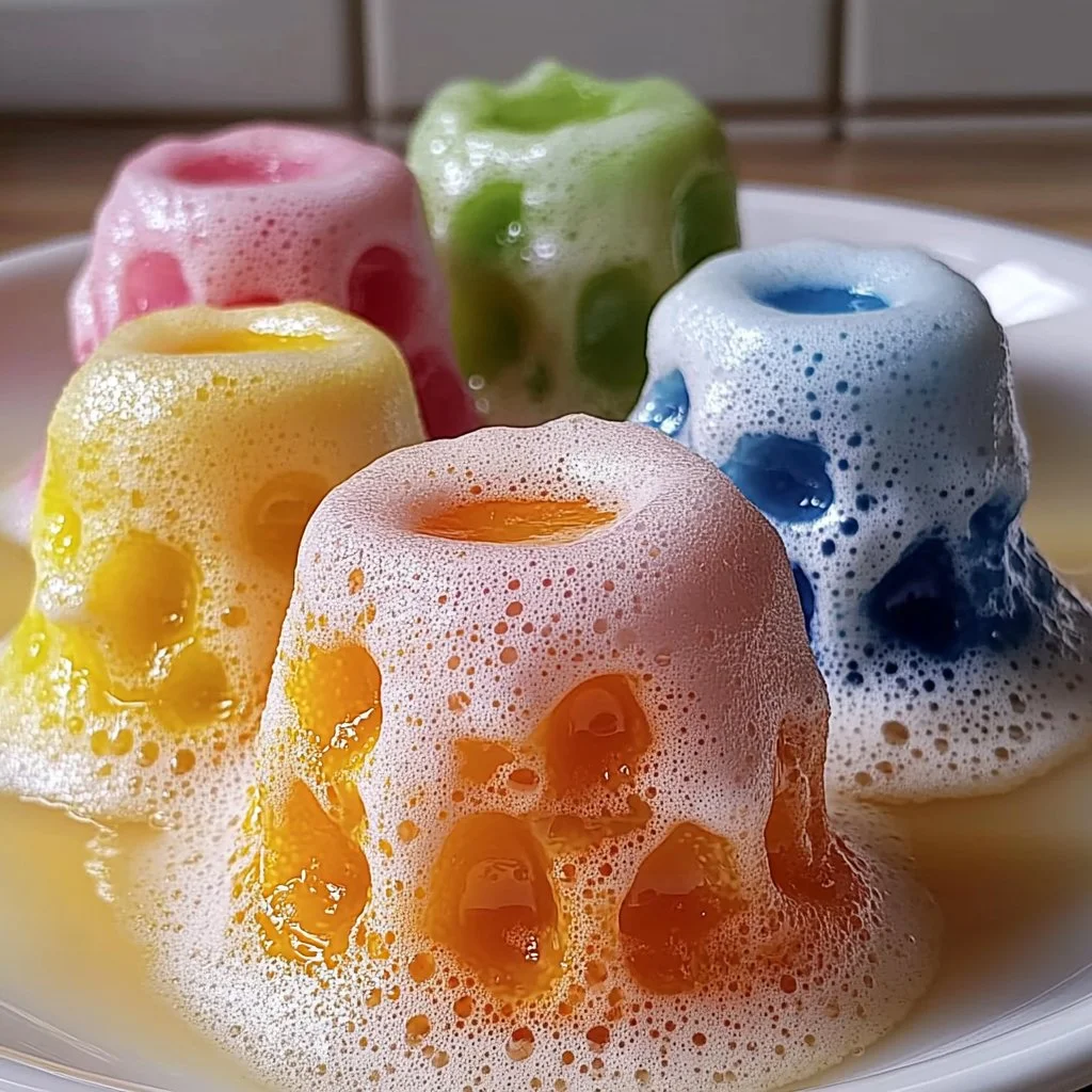 Lemon Volcano experiment demonstrating a fizzy reaction with lemons and baking soda.