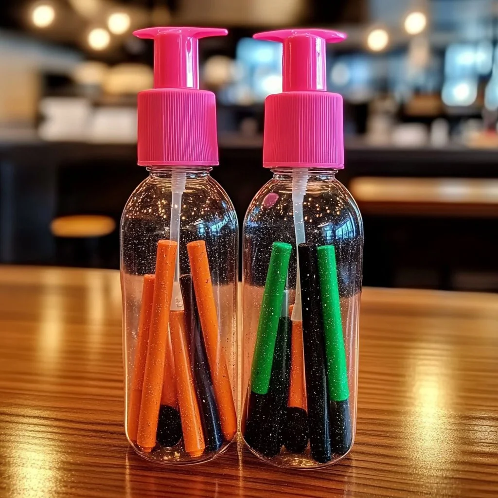 Vibrant watercolor spray paint bottles arranged for artistic use