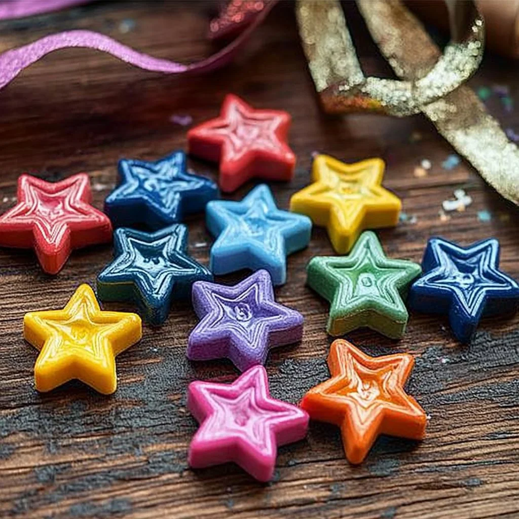 Colorful melted crayon art creating a vibrant wall display