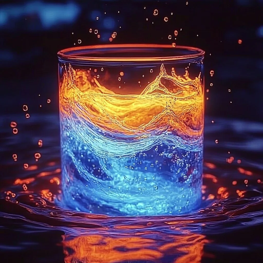 Vibrant Neon Oil Explosion captured in dynamic swirling colors