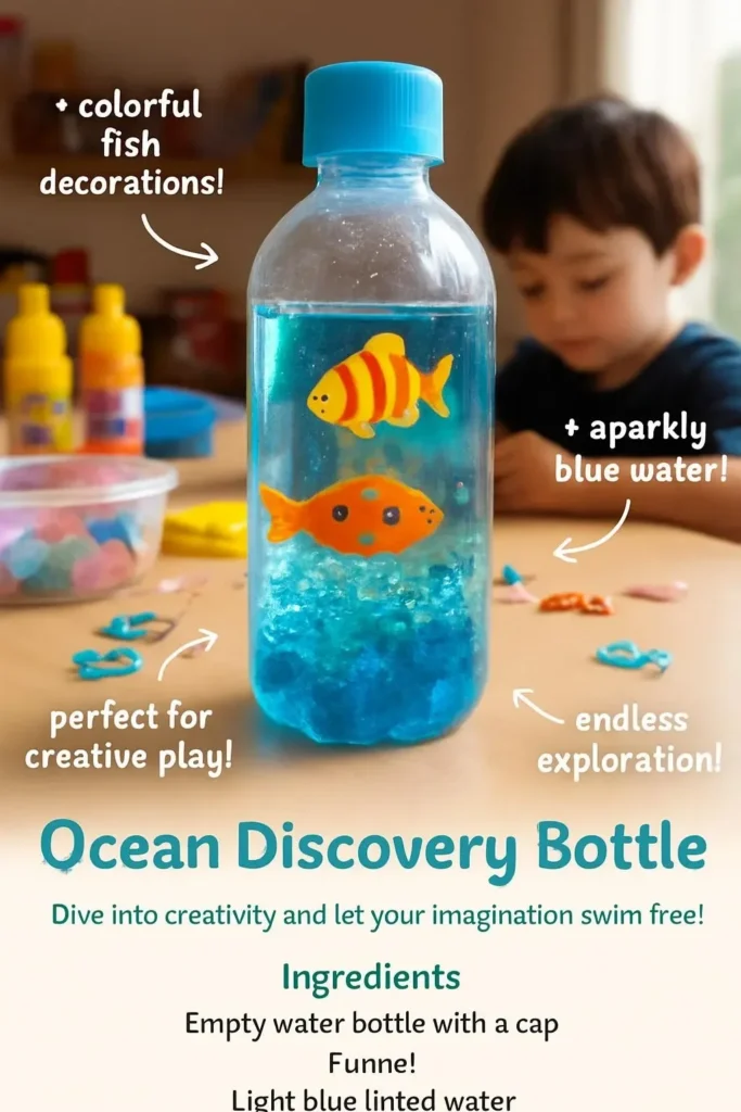 Ocean Discovery Bottle designed for exploring marine life and ocean wonders.