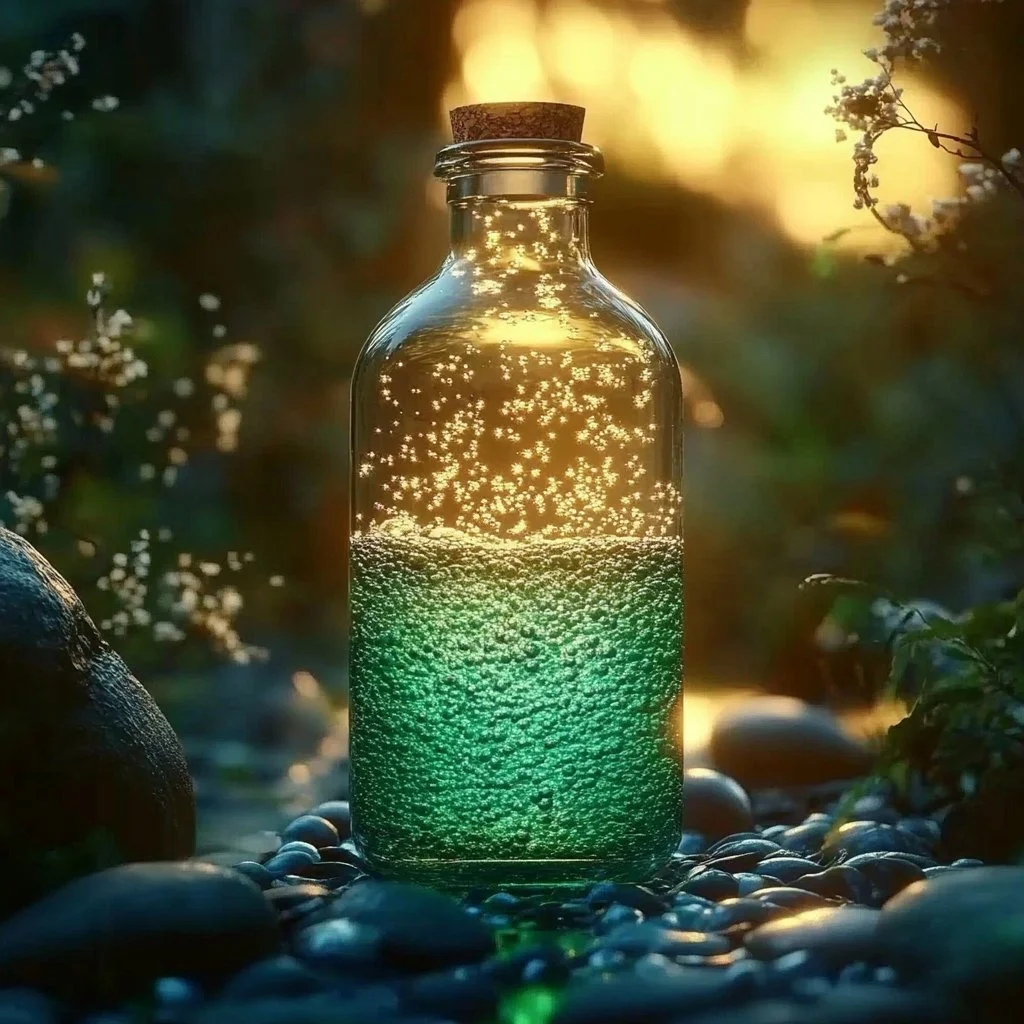 Ocean in a bottle decorative piece showcasing the tranquil beauty of the sea.