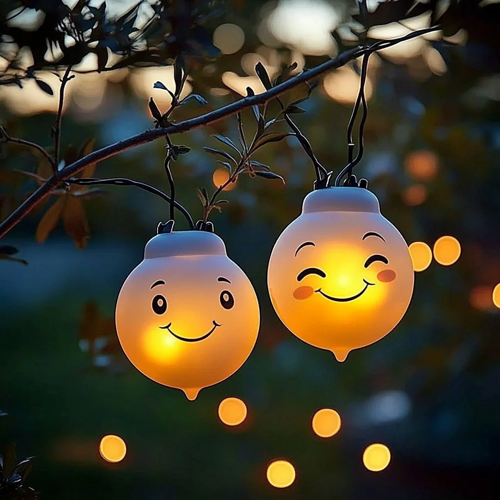 DIY Pumpkin Glow String Lights for Halloween decoration