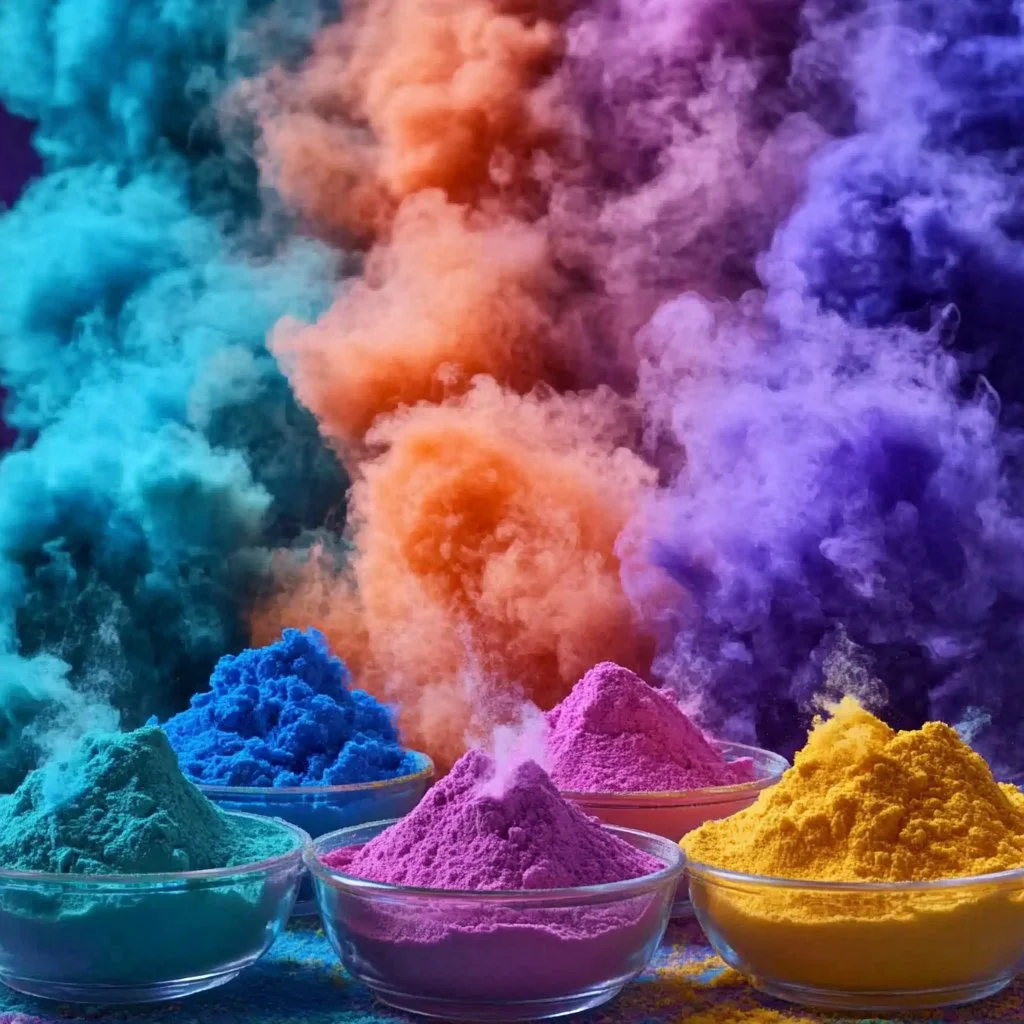Colorful Rainbow Sugar Explosion experiment with vibrant sugar colors.