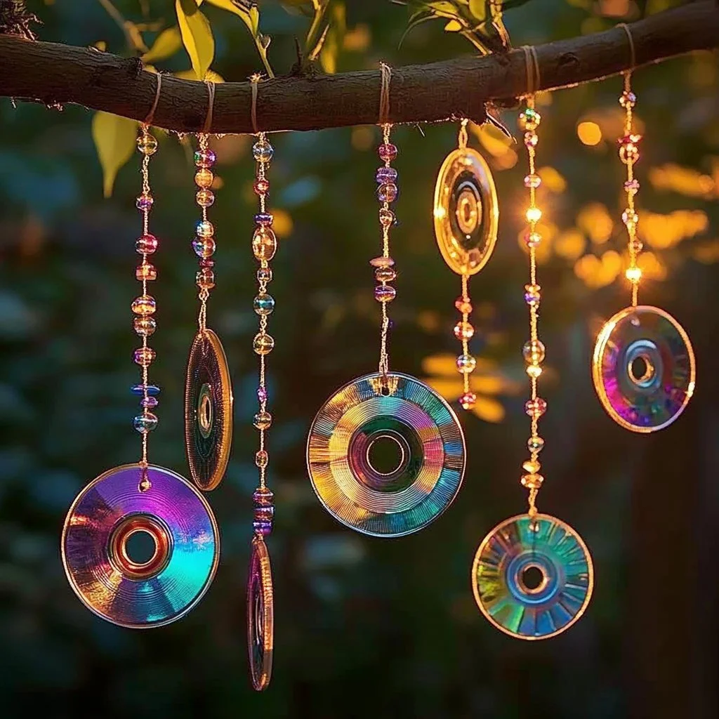 Vibrant Rainbow Symphony Wind Chime adding colors and melodies to a garden
