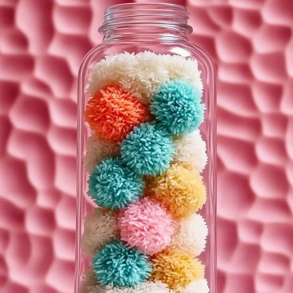Colorful rice sensory bottle for relaxation and sensory play