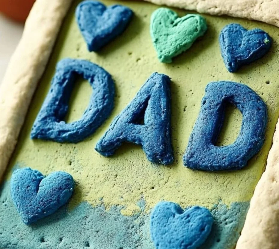Handcrafted salt dough dad frame with personalized touches