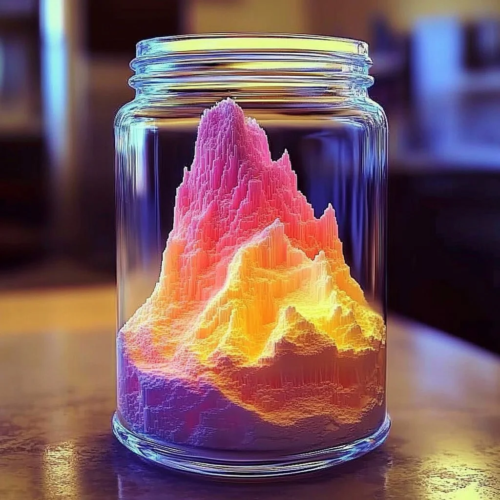 A breathtaking view of a salt volcano showcasing unique geological formations.