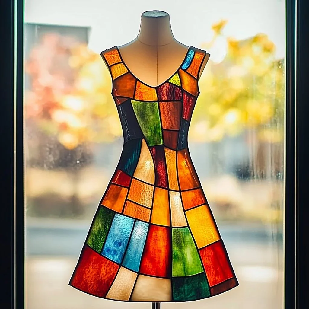 Colorful suncatcher craft reflecting light and joy in various shades.