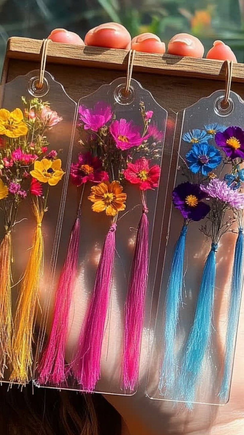 Pressed Flower Bookmarks