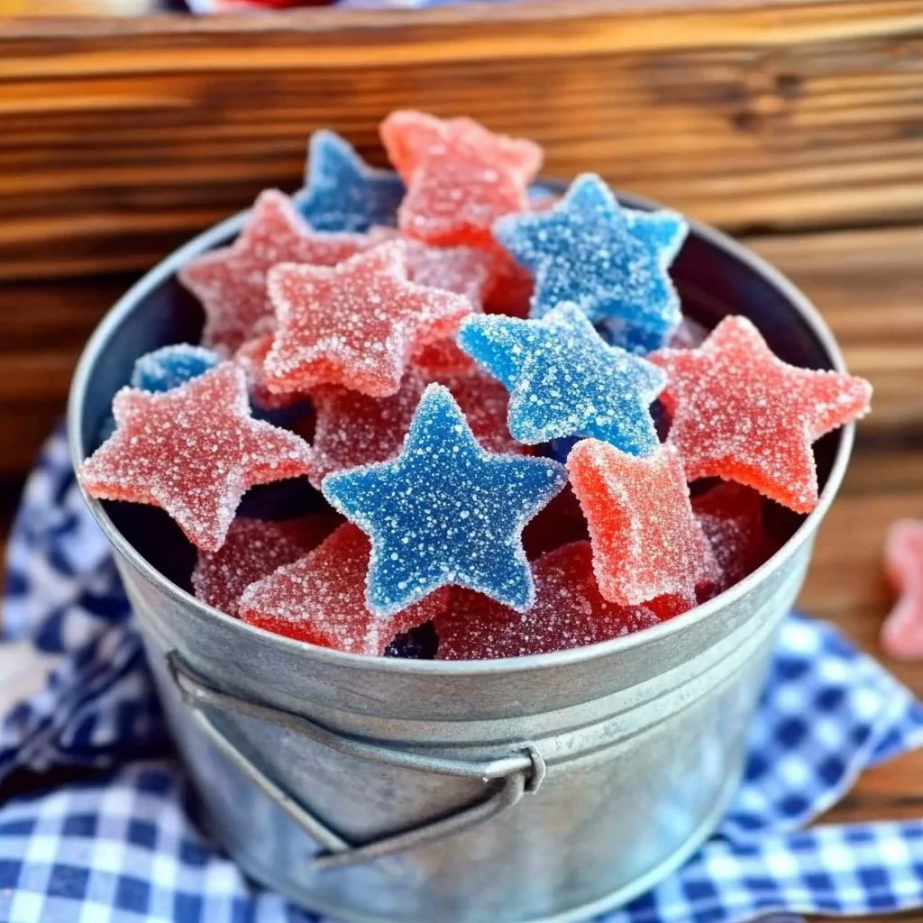 Colorful 4th of July gumdrops for festive Independence Day celebrations
