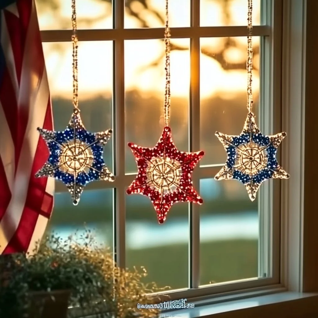Colorful July Suncatchers for 4th of July celebrations