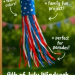 Colorful 4th of July windsock for festive Independence Day decorations