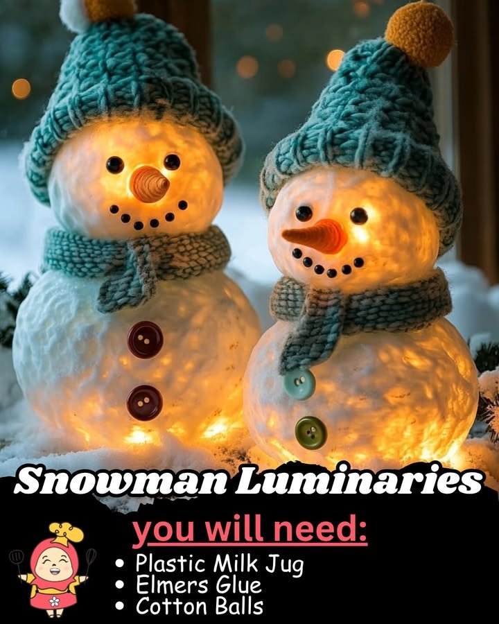 Snowman Luminaries
