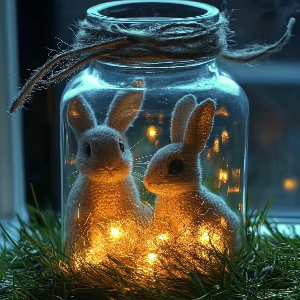 DIY Glow-in-the-Dark Bunny Lantern Jar