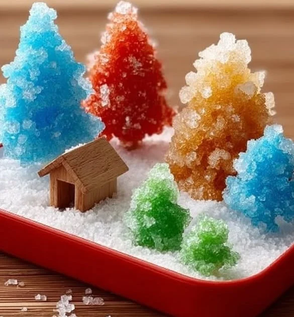 Baking Soda Crystal Village showcasing various applications of baking soda.