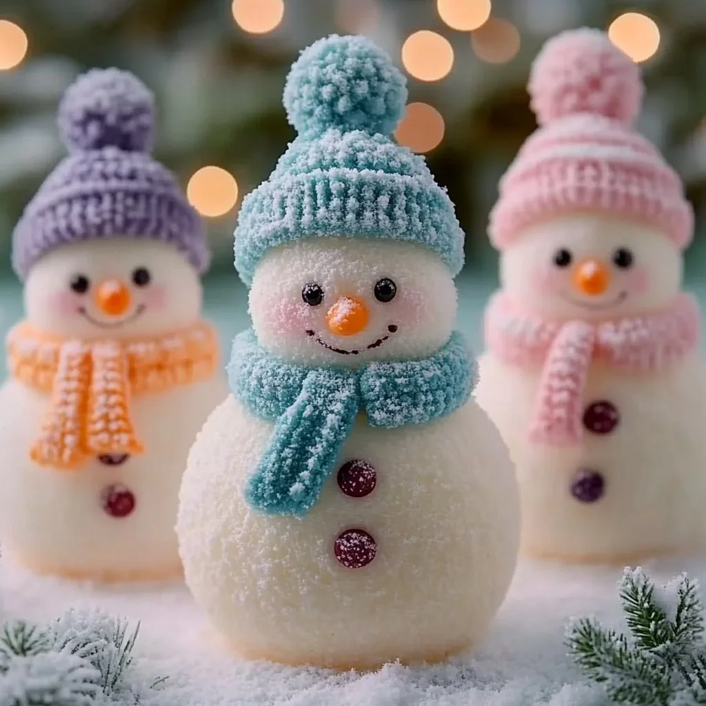 A cheerful snowman made from baking soda dough, perfect for winter crafts.