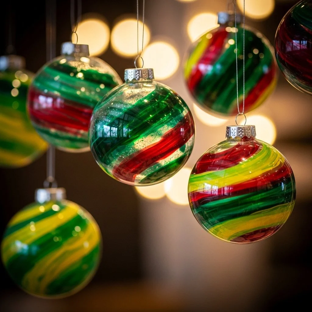 Baking soda galaxy ornaments showcasing vibrant colors and unique designs.
