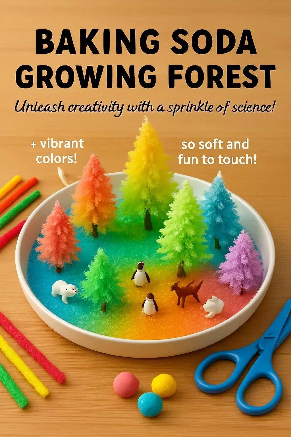 Baking soda used in forest growth promotion techniques.