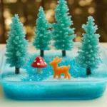 Healthy pines growing with the help of baking soda.