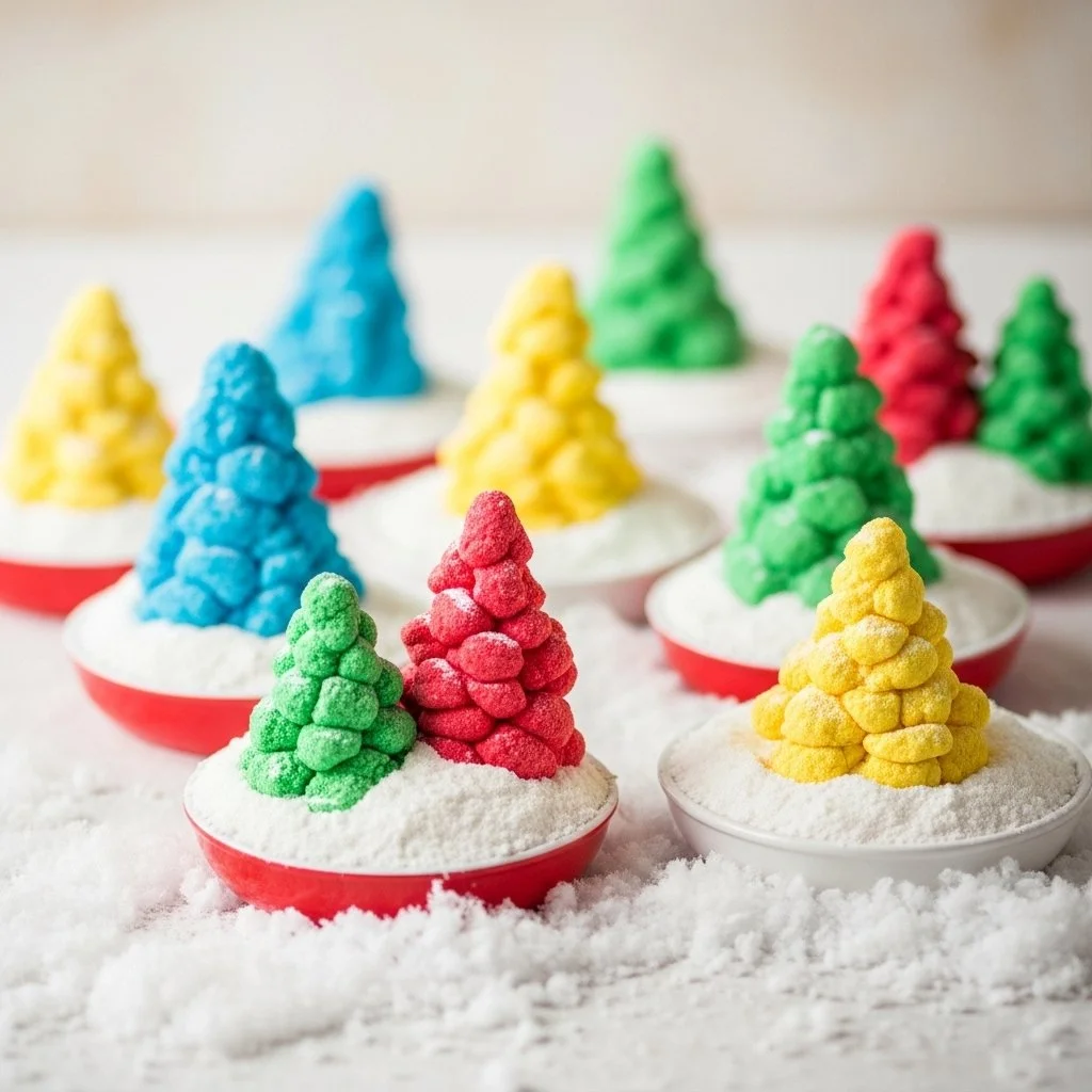 Baking soda used to promote tree growth in a natural gardening setting.