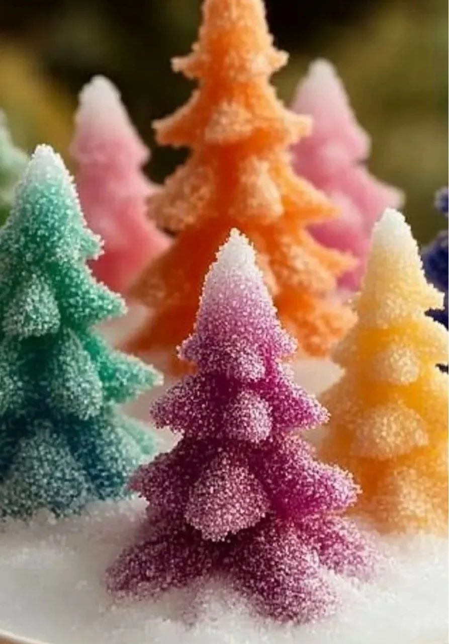 Baking soda used for nurturing winter trees in a garden setting.