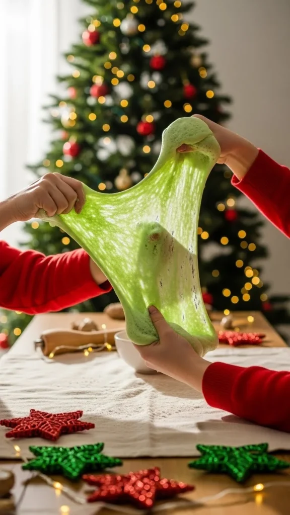 Colorful Christmas Bubble Dough for festive holiday crafting and play.
