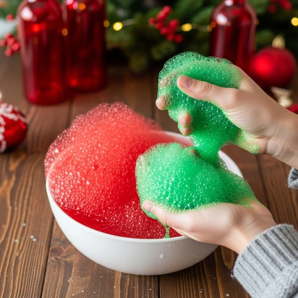 Colorful Christmas Bubble Foam for festive crafts and decorations