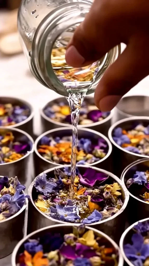 Colorful DIY bioplastic suncatchers hanging in sunlight