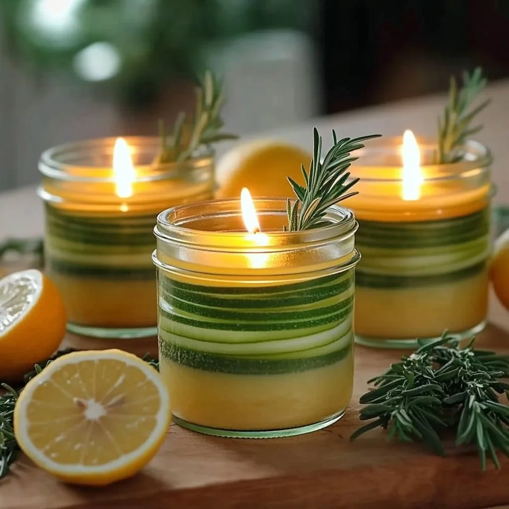 DIY bug repellent candle jars made with natural ingredients for outdoor use.