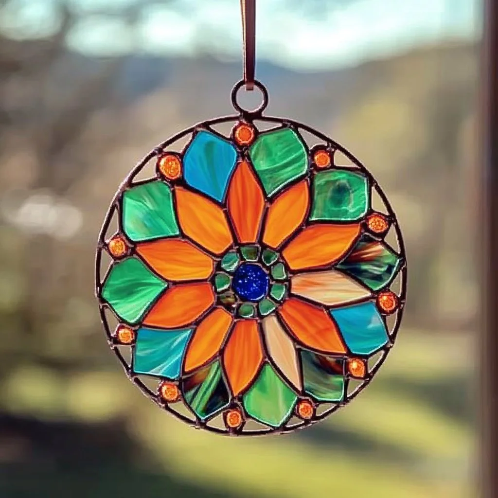 DIY CD suncatchers reflecting colorful rainbows in sunlight