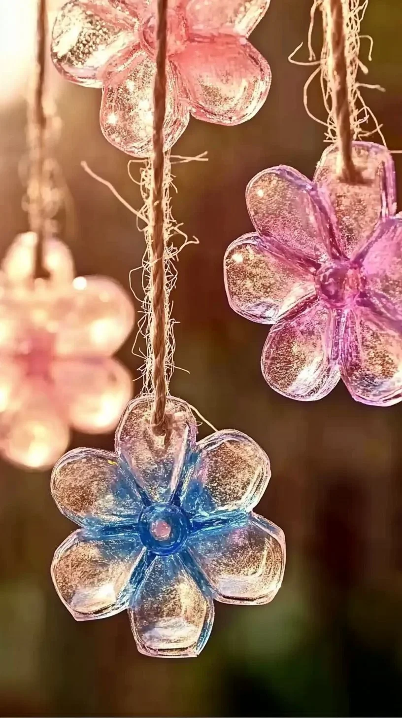 Beautiful DIY crystal flowers made with colorful crystals and artistic design