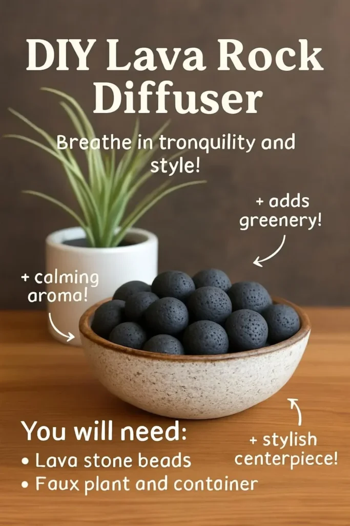 DIY lava rock diffuser for aromatherapy