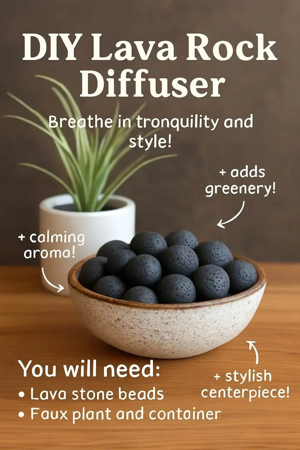 DIY lava rock diffuser for aromatherapy