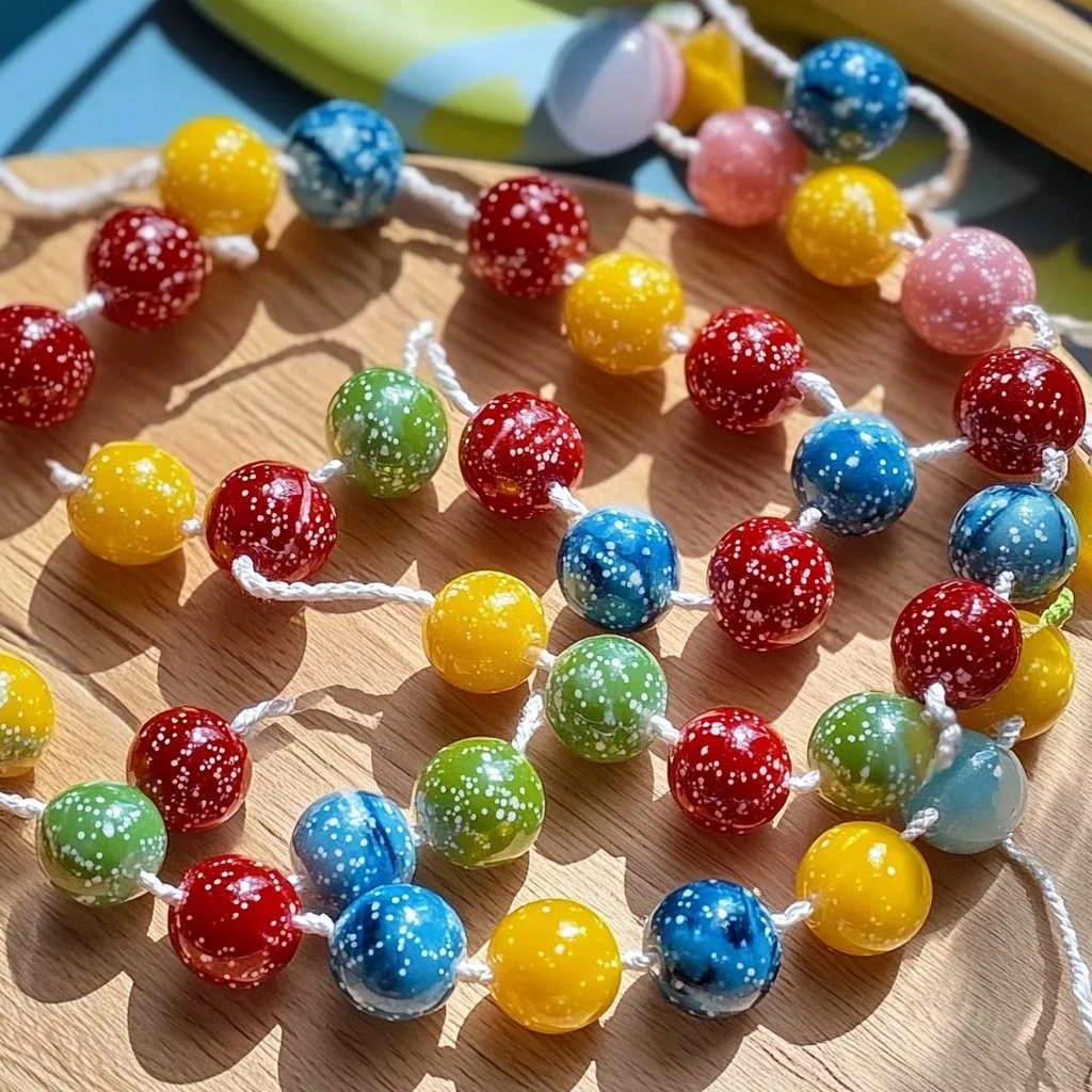 Colorful DIY lollipop candy bead craft project