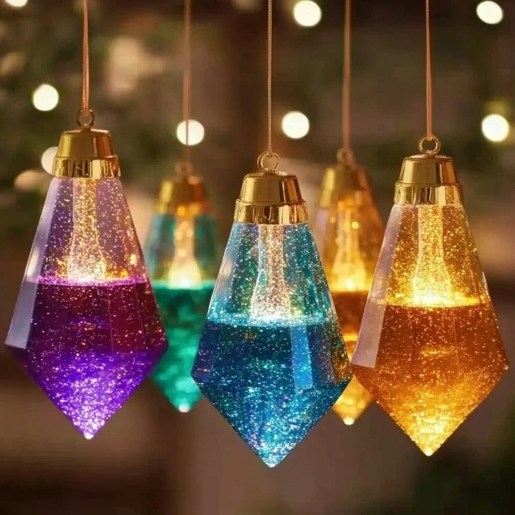 Colorful DIY mini lava lamp ornaments for home decor
