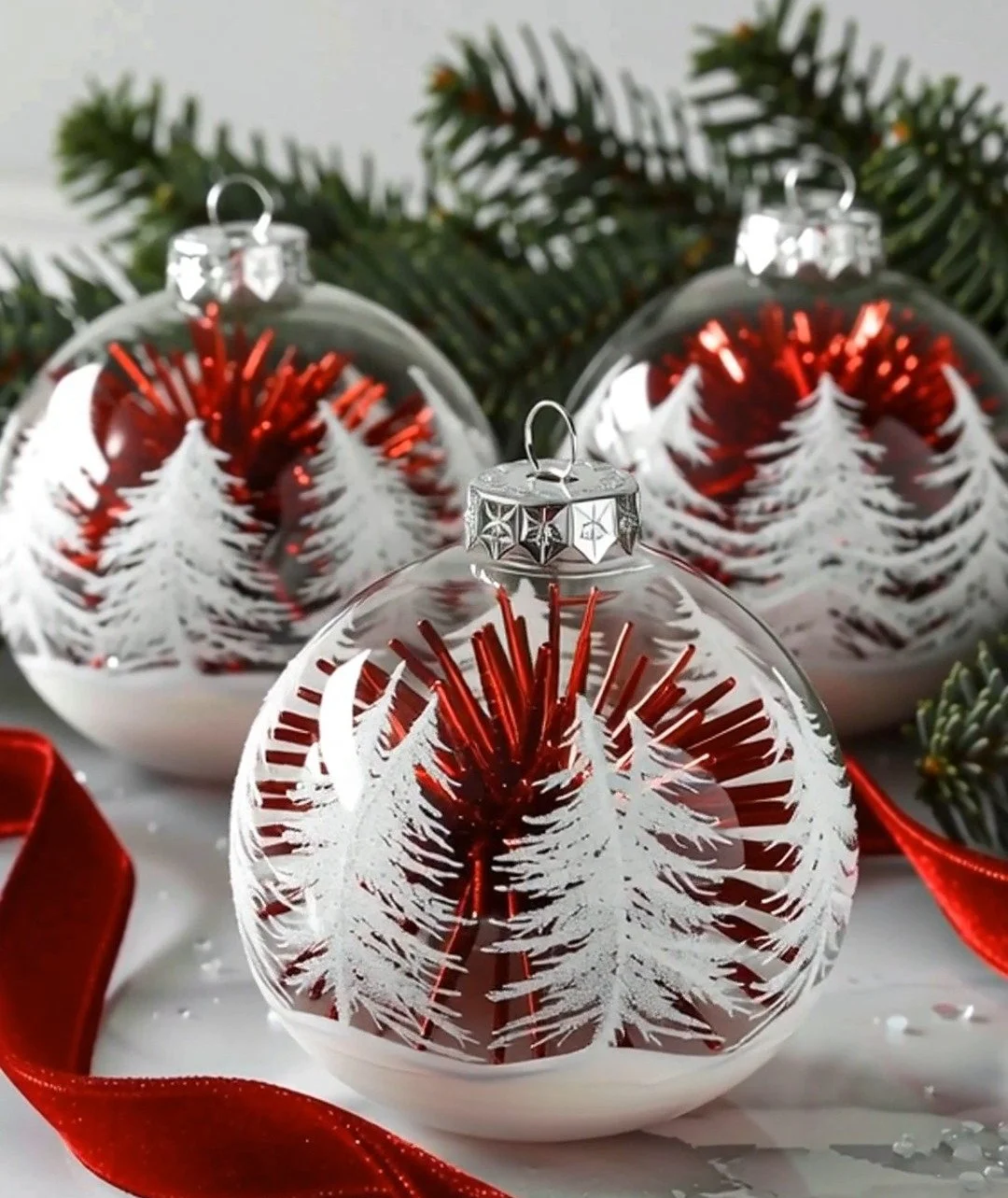 DIY ornament makeover ideas for a festive home decor transformation.