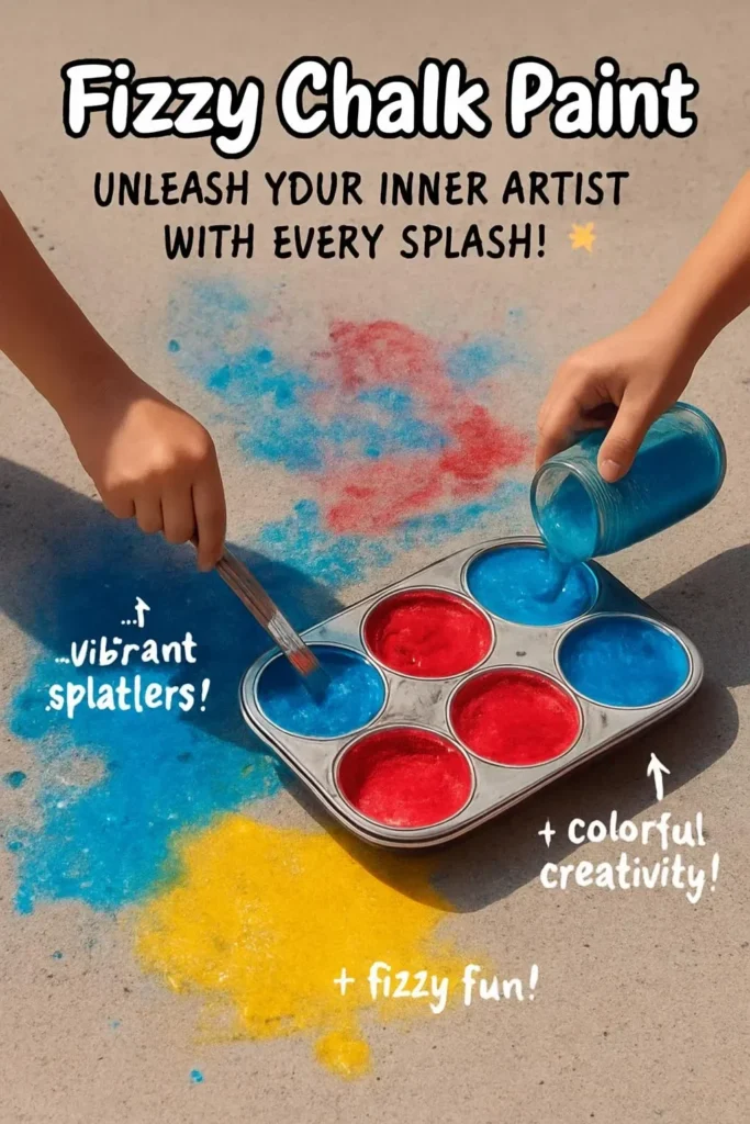 Vibrant Fizzy Chalk Paint in various colors for creative projects