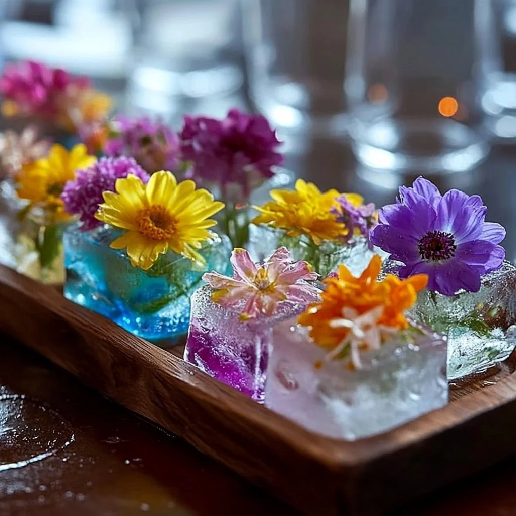 Children enjoying a Flower Ice sensory activity with colorful frozen flowers
